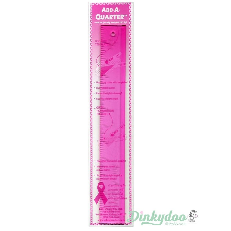 Add a Quarter - 12" Ruler - Pink