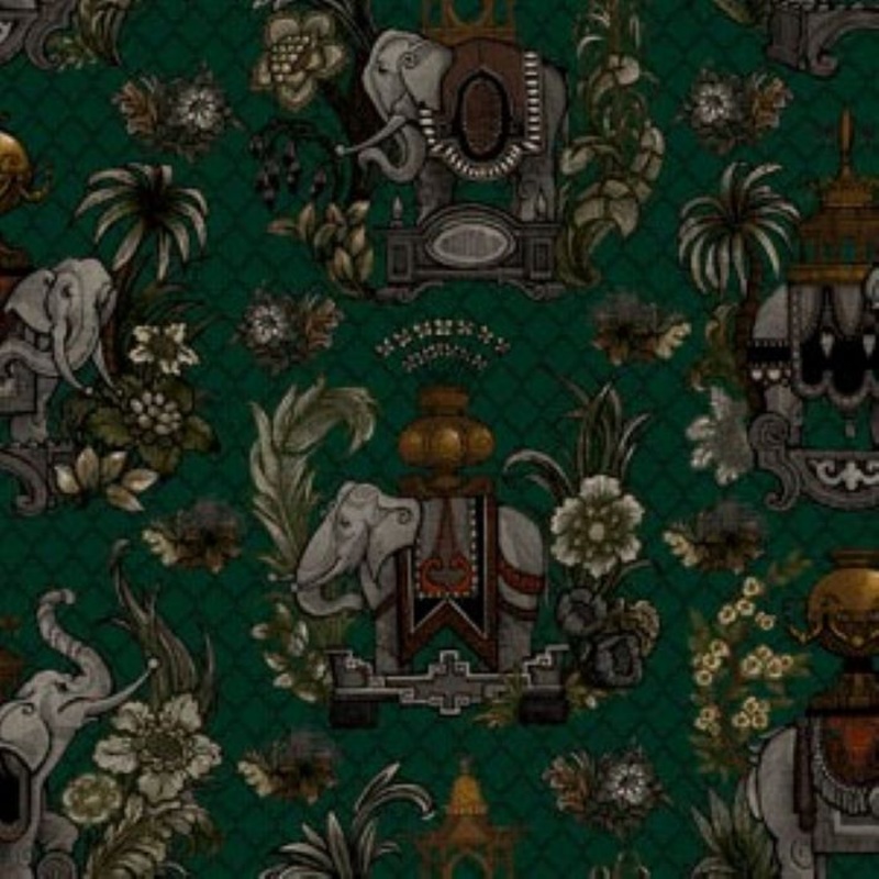 Art of the Loom Elephantasy Gin Bottle Green