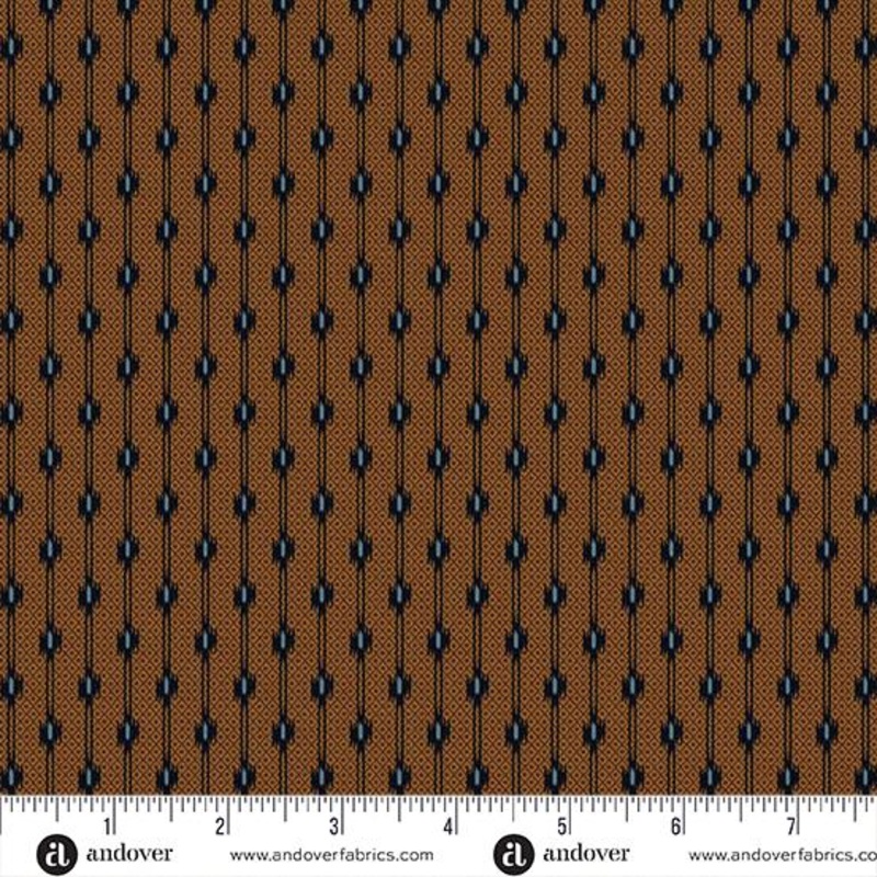 AND Carolina Dotty Stripe - A-5319-N Brown - Cotton Fabric