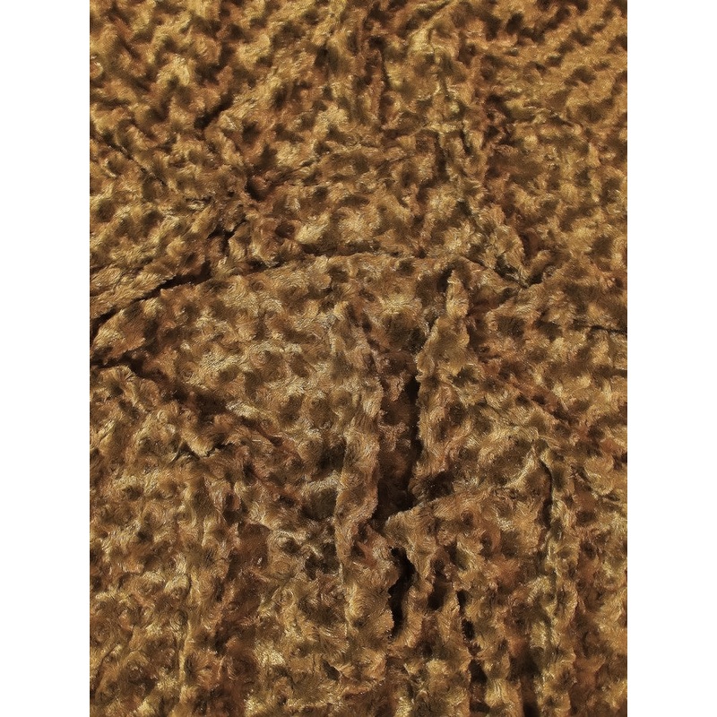 Yogi Brown Minky Rose/Rosette Floral Baby Soft Fabric / Sold By The Yard