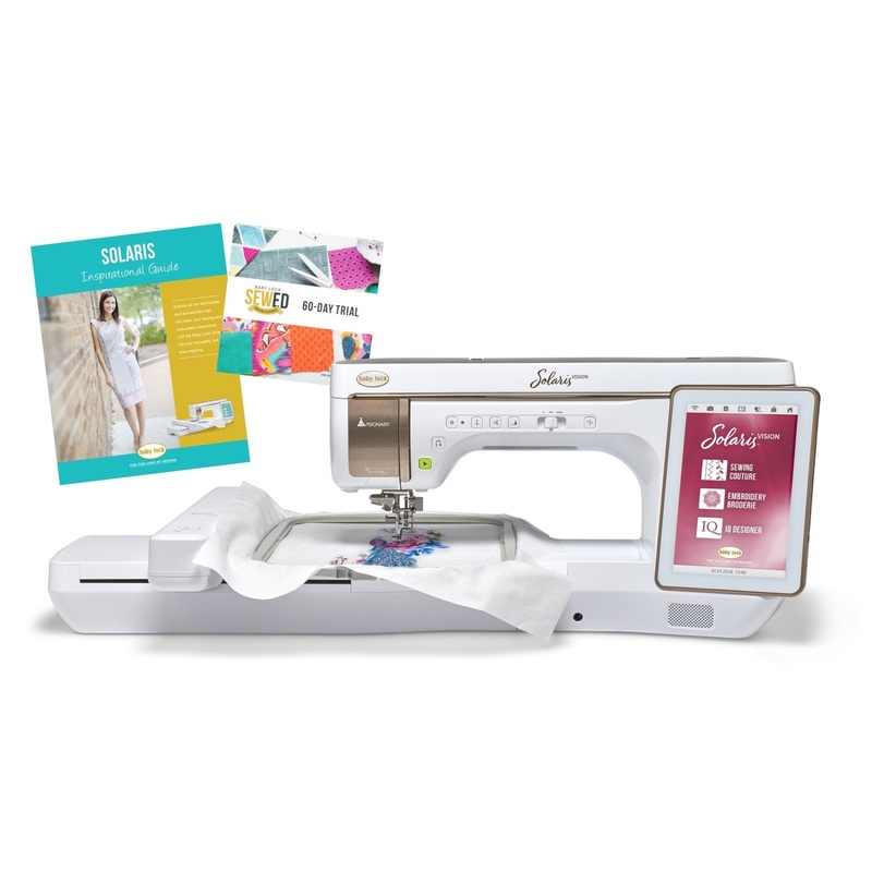 Baby Lock Solaris Vision Sewing, Quilting & Embroidery Machine - with FREE Online Classes & Inspirational Guide (BA-LOK60D + STWB-BLSA)