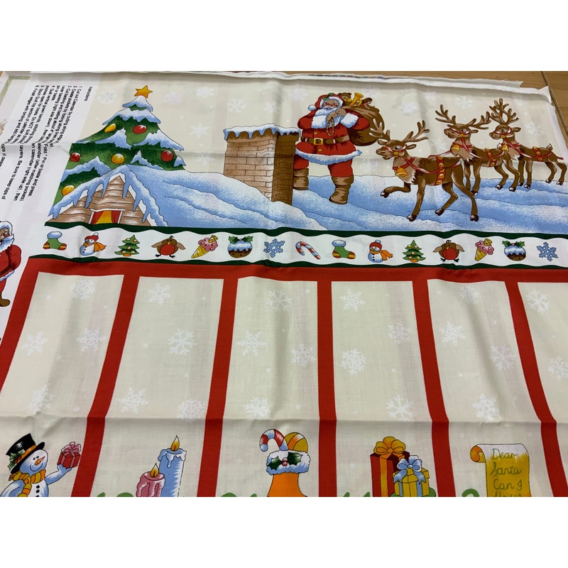 XP035 Santa on Roof Christmas Panel easy fold Nutex